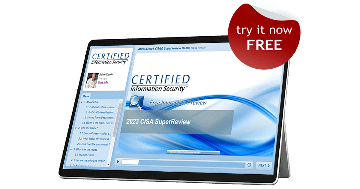 2023 CISA certification exam training online